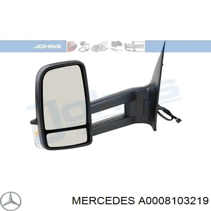 Do koszyka A0008103219 Mercedes Lusterko wsteczne lewe