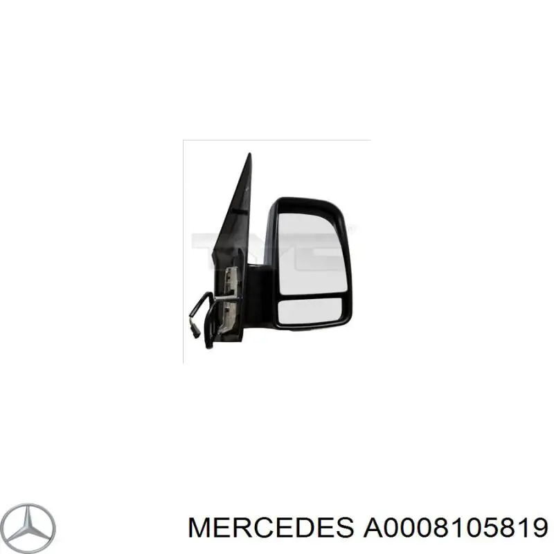 Lusterko wsteczne lewe Mercedes A0008105819 cena, od 105,34 USD
