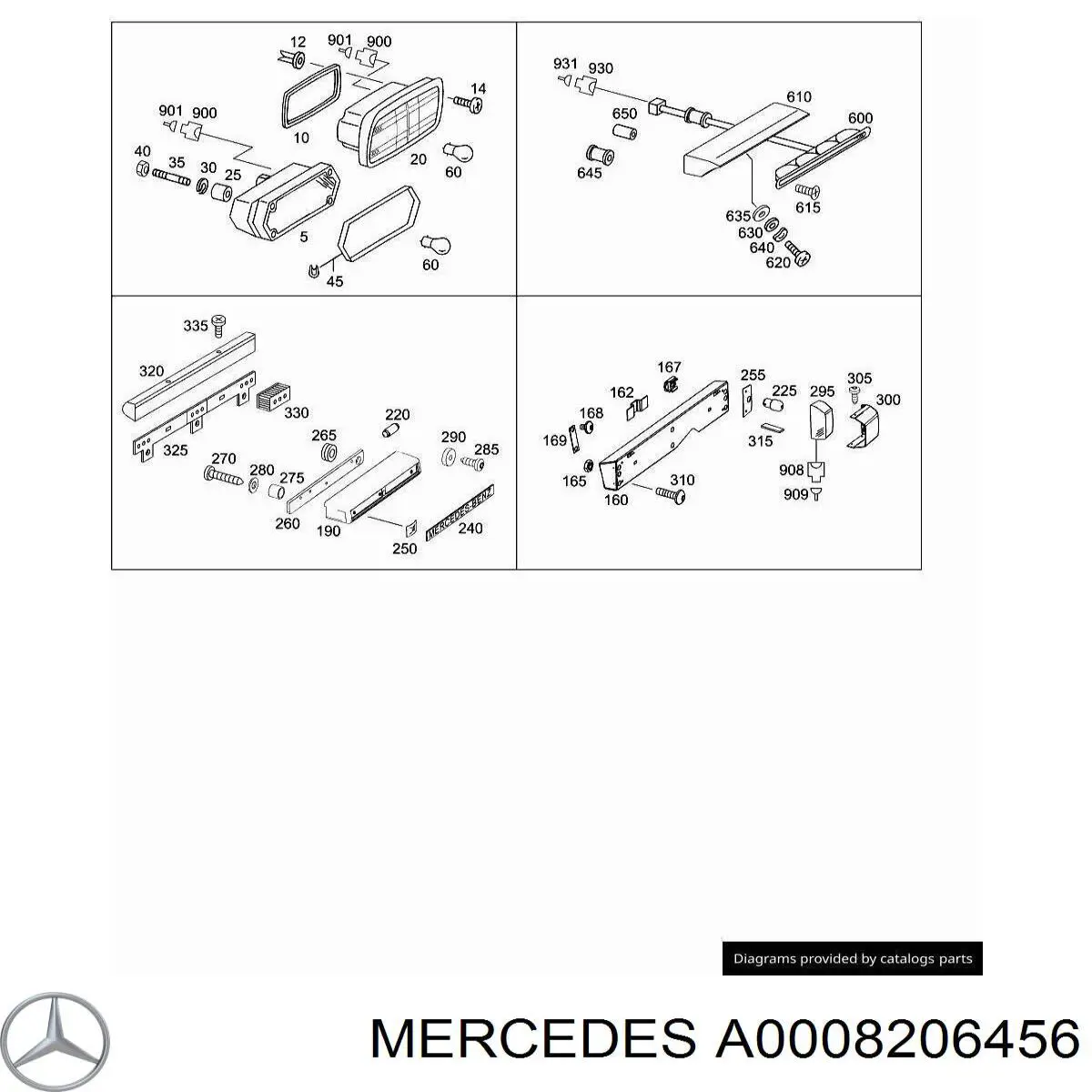 Do koszyka A000820645667 Mercedes Światło cofania