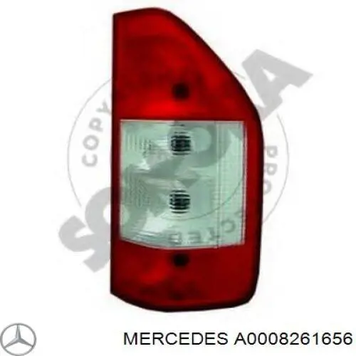 A0008261656 Mercedes Lampa zespolona tylna prawa