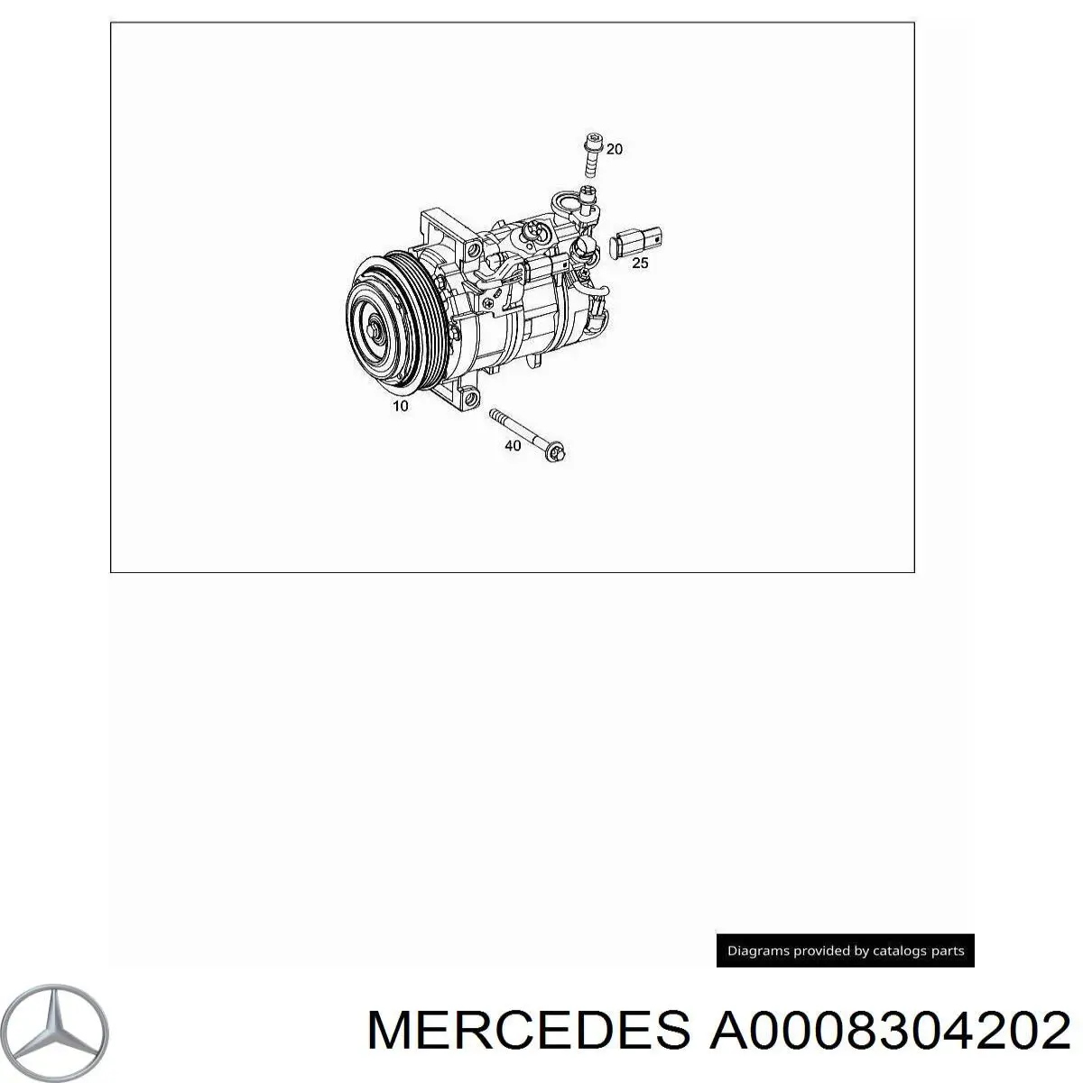 Sprężarka klimatyzacji Mercedes A0008304202 cena, od 267,30 USD