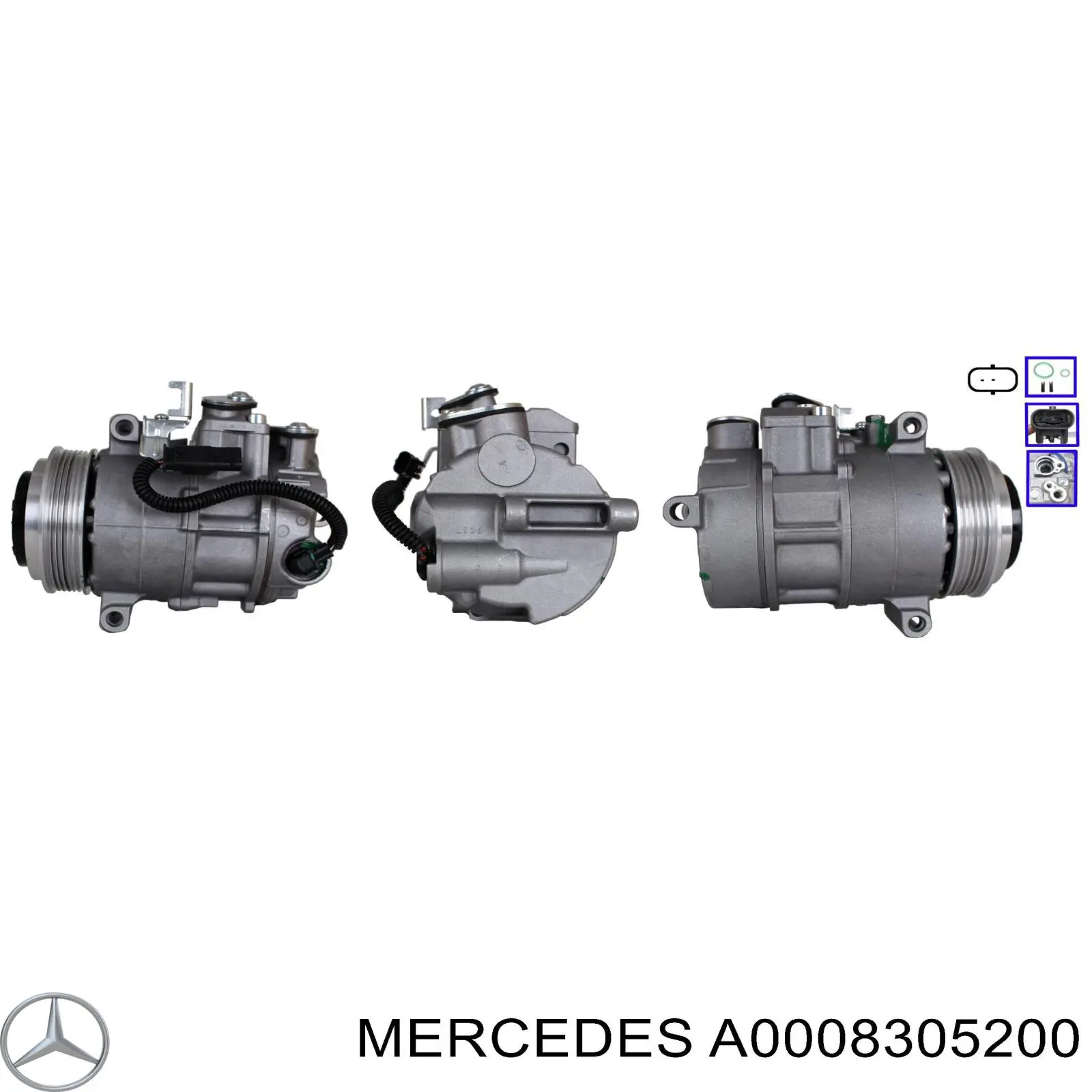 Sprężarka klimatyzacji Mercedes A0008305200 cena, od 365,68 USD