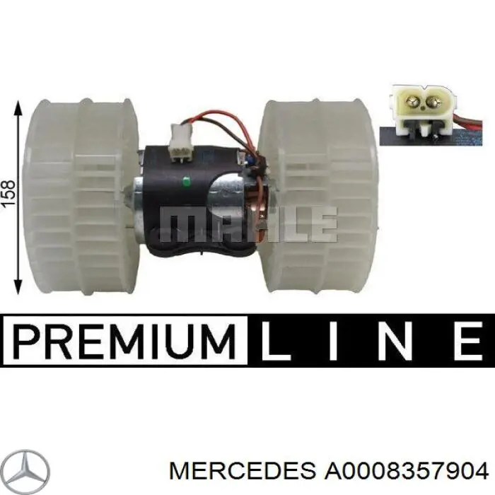 Silniczek wentylatora nagrzewnicy (ogrzewacza wnętrza) Mercedes A0008357904 cena, od 80,45 USD