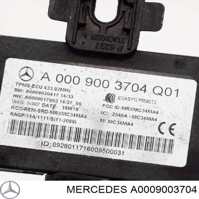 Do koszyka A0009003704 Mercedes Blok kontrolny systemu monitorowania ciśnienia w oponach