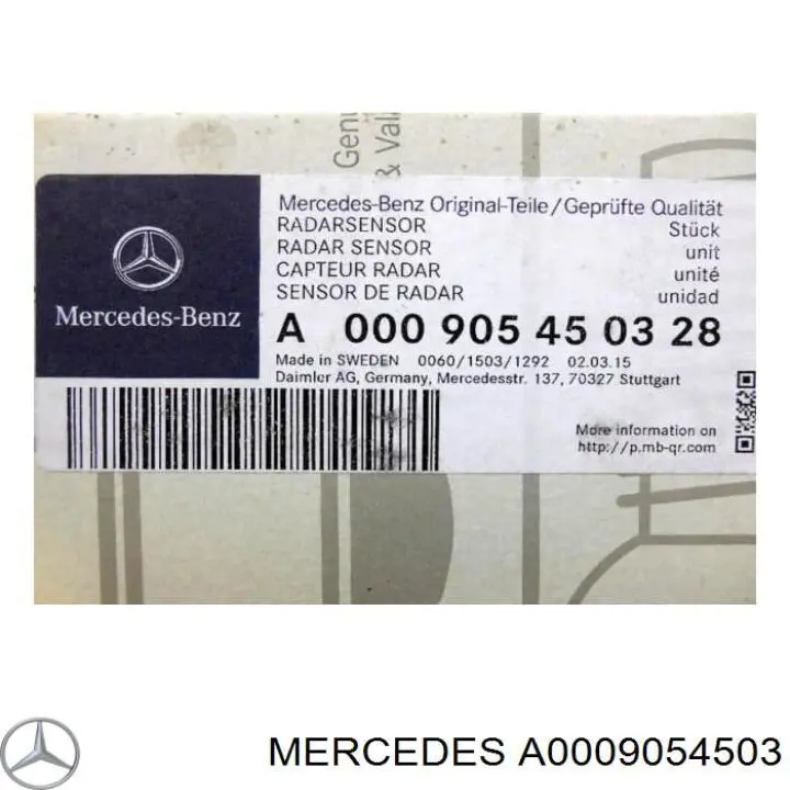 Czujnik kontroli martwej strefy tylny (martwego polam martwego punktu) Mercedes A0009054503 cena, od 1010,89 USD