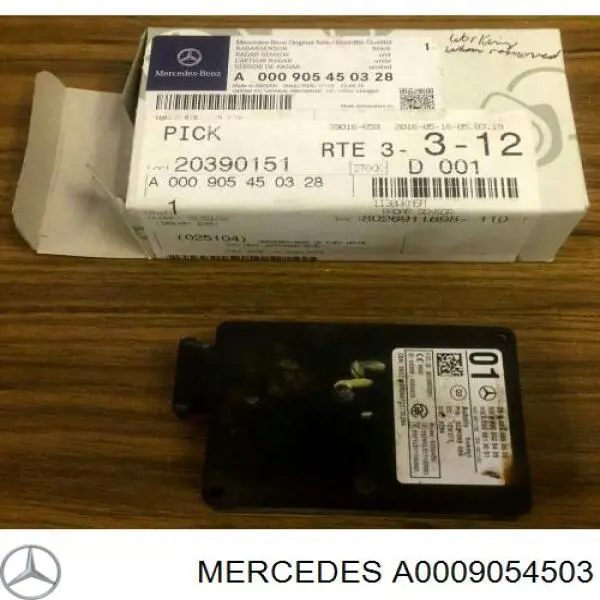 A0009054503 Mercedes Czujnik kontroli martwej strefy tylny (martwego polam martwego punktu)