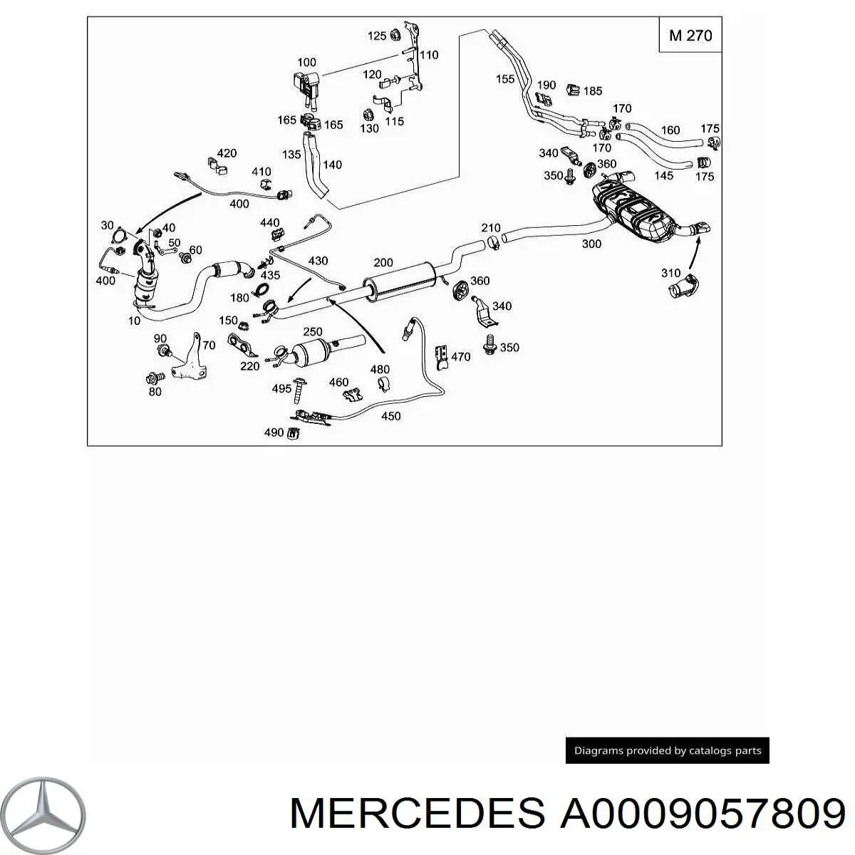 A0009057809 Mercedes Czujnik ciśnienia spalin