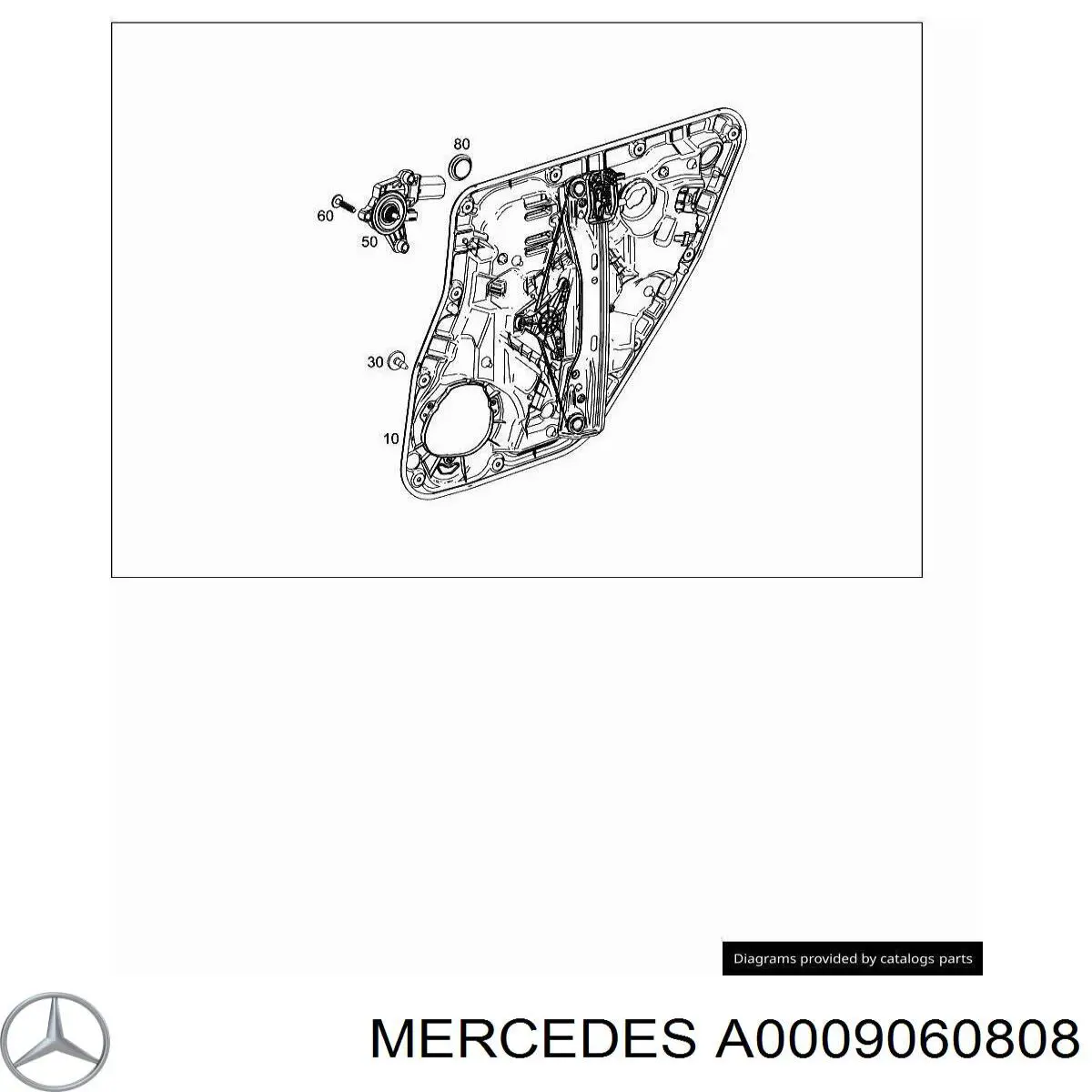 Silniczek podnośnika szyby drzwi tylnych lewych Mercedes A0009060808 cena, od 91,94 USD