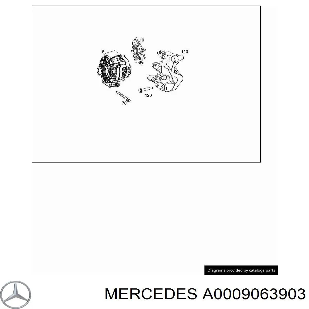 Alternator Mercedes A0009063903
