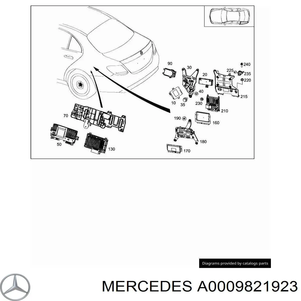 A0009821923 Mercedes 