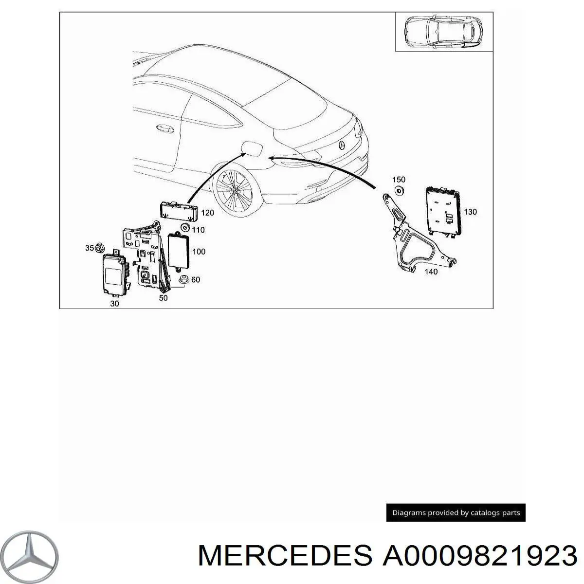  Mercedes A0009821923 cena, od 19,39 USD