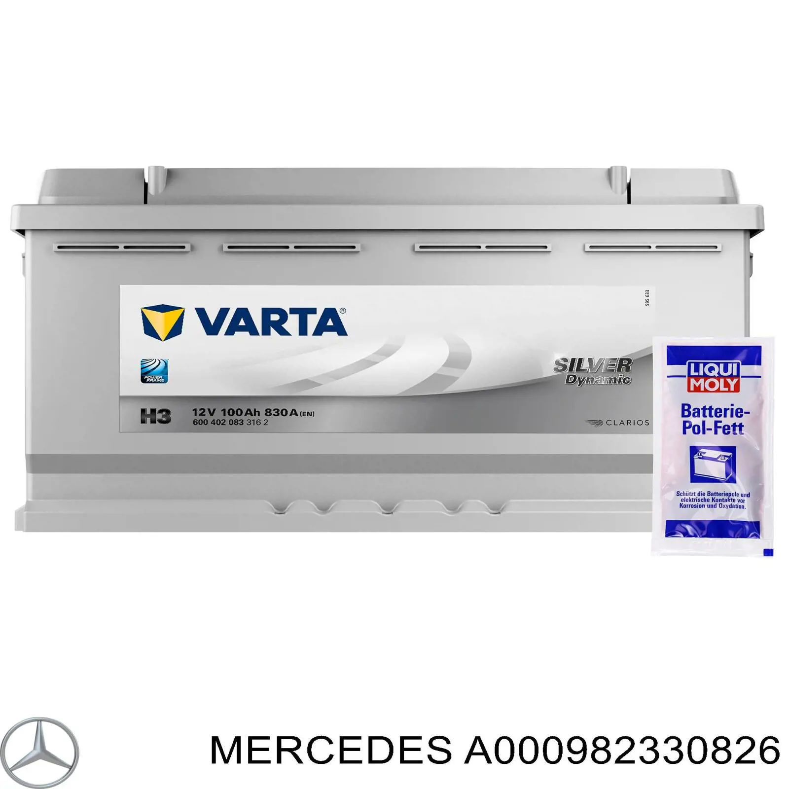 Do koszyka A000982330826 Mercedes Bateria (akumulator)