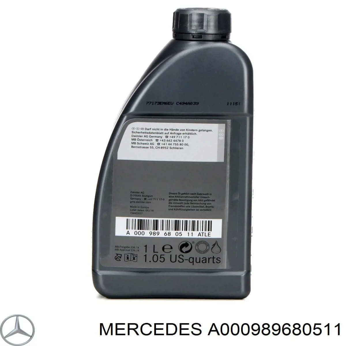 A000989680511 Mercedes Olej przekładniowy