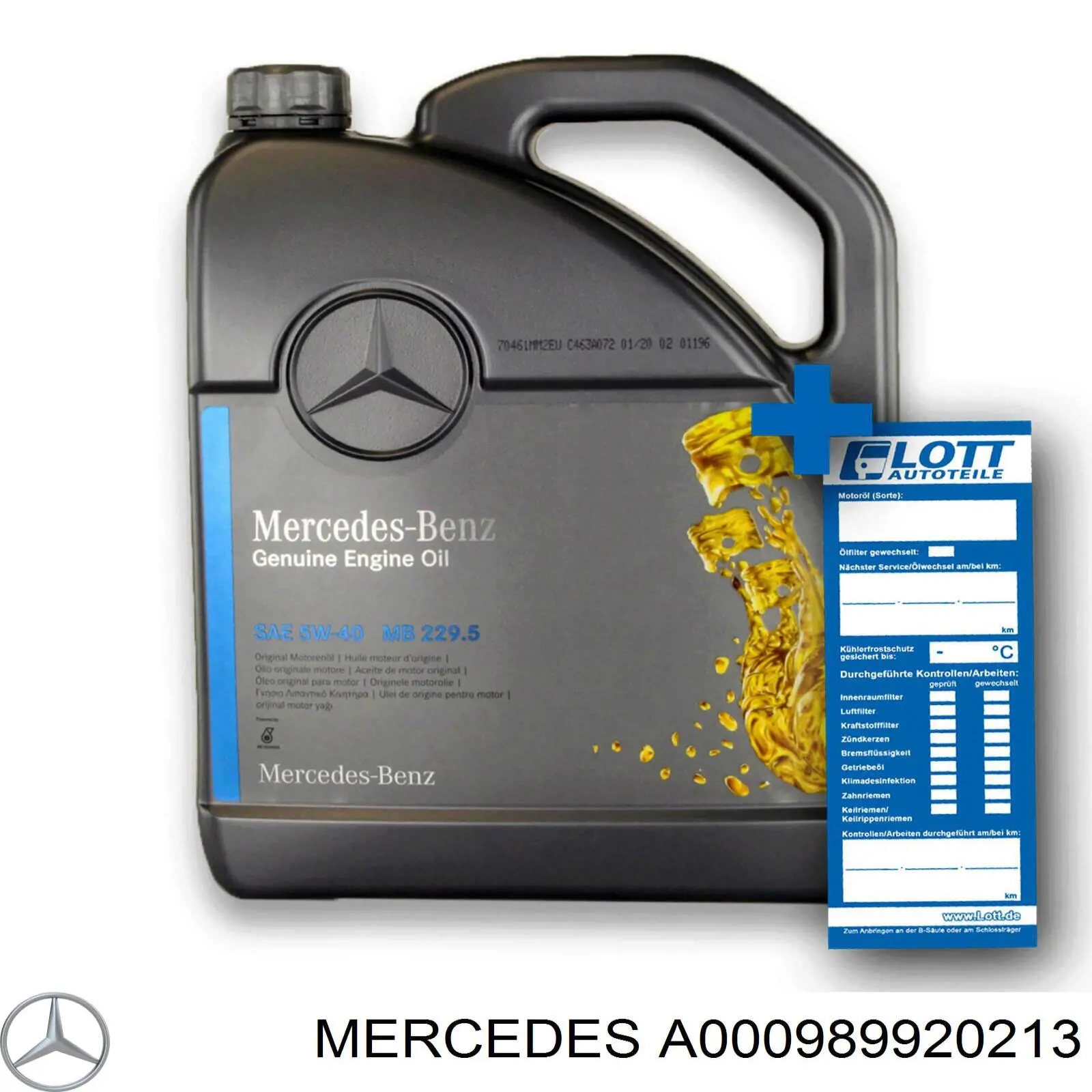Olej do silnika Mercedes A000989920213 cena, od 65,01 USD