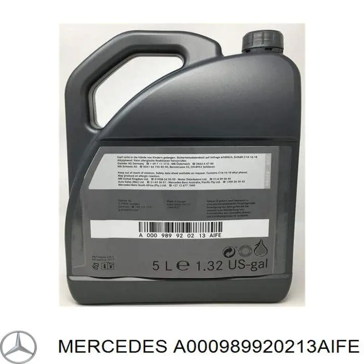 Olej do silnika Mercedes A000989920213AIFE cena, od 65,01 USD