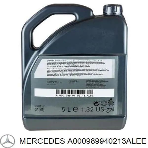 Olej do silnika A000989940213ALEE Mercedes