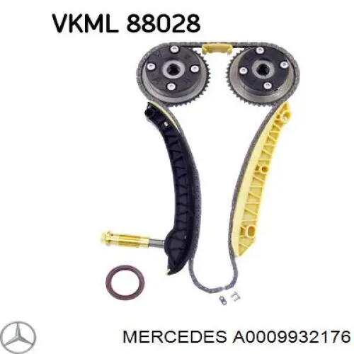 Łańcuch rozrządu Mercedes A0009932176 cena, od 48,43 USD