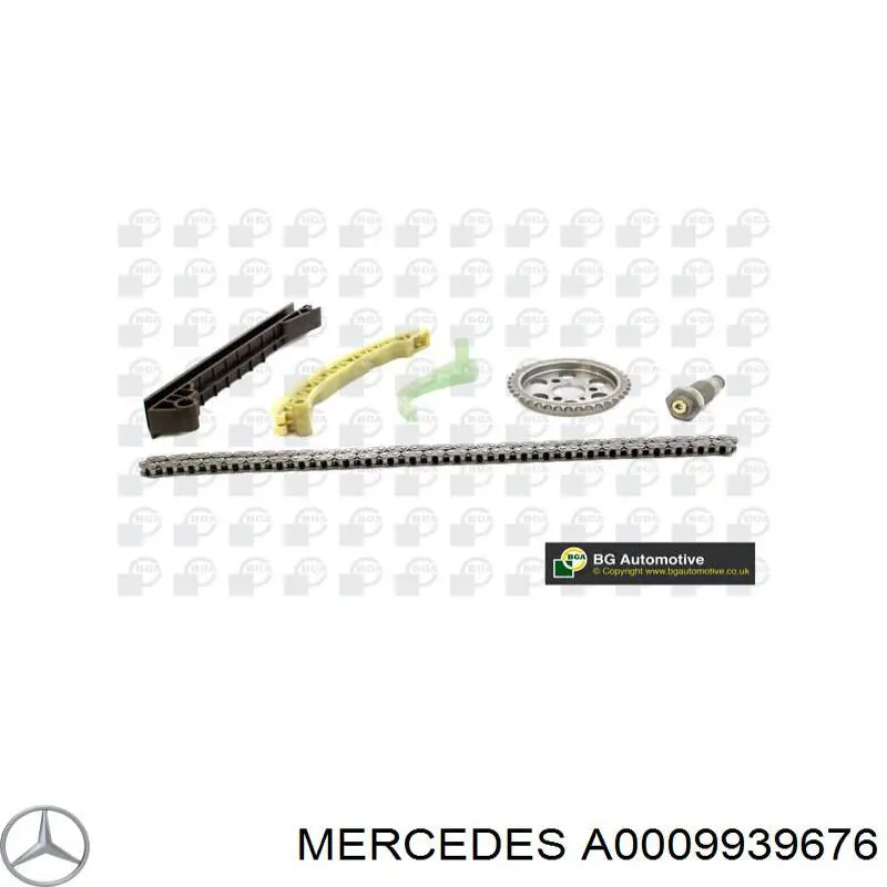 Łańcuch rozrządu, zestaw Mercedes A0009939676