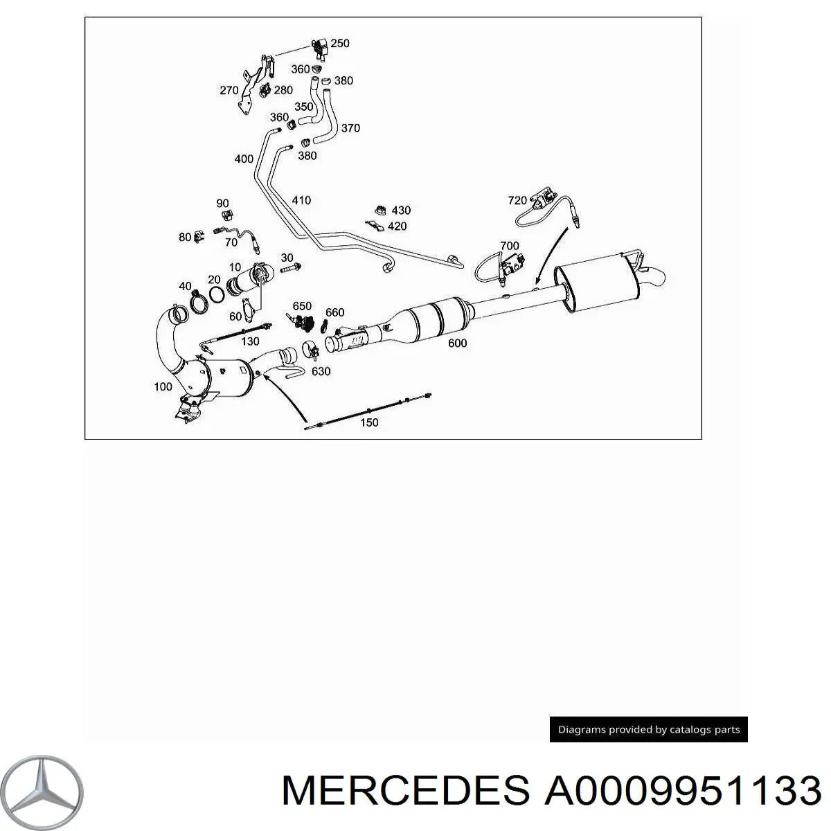 A0009951133 Mercedes Obejma zaciskowa kolektora wydechowego