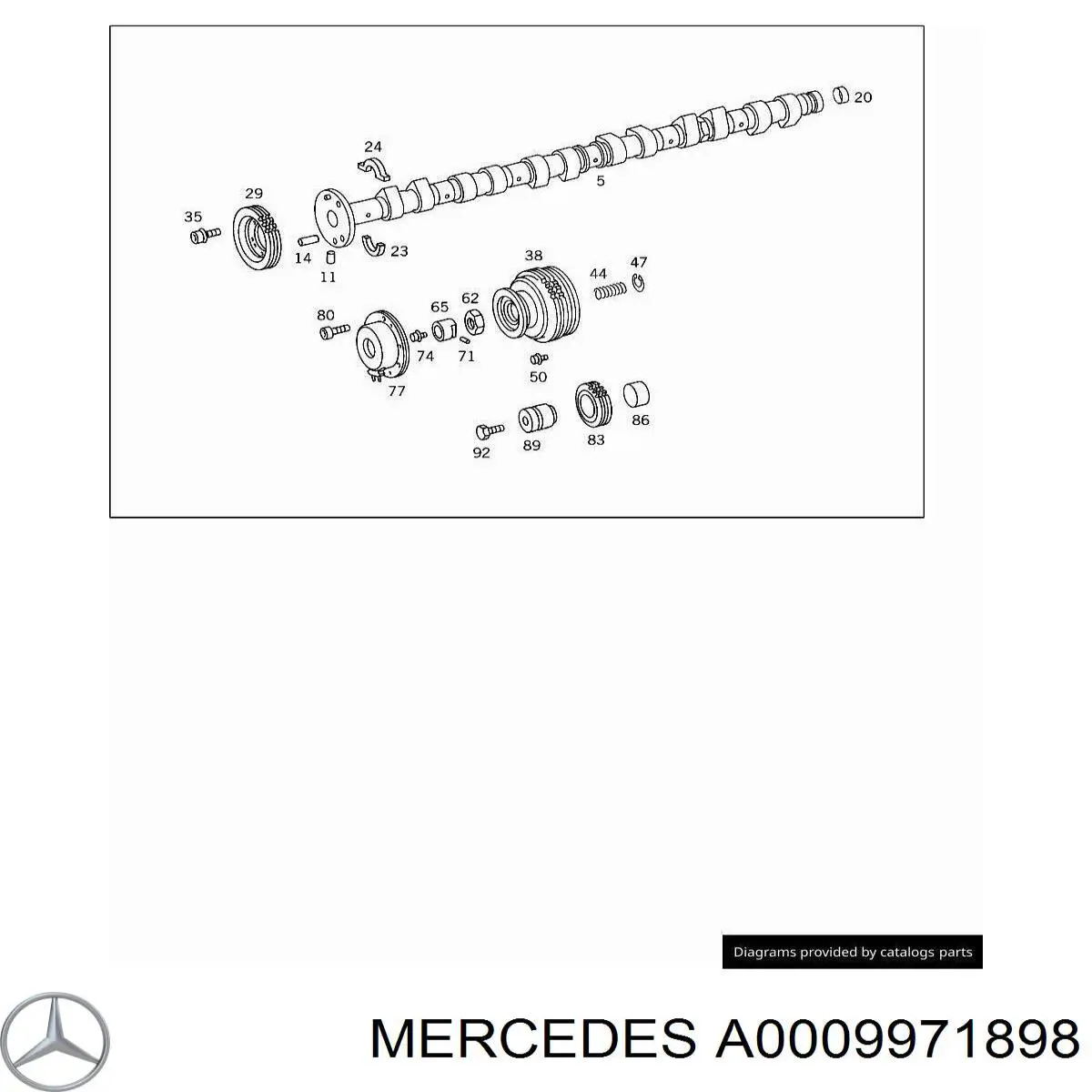 A0009971898 Mercedes zapinka łańcucha