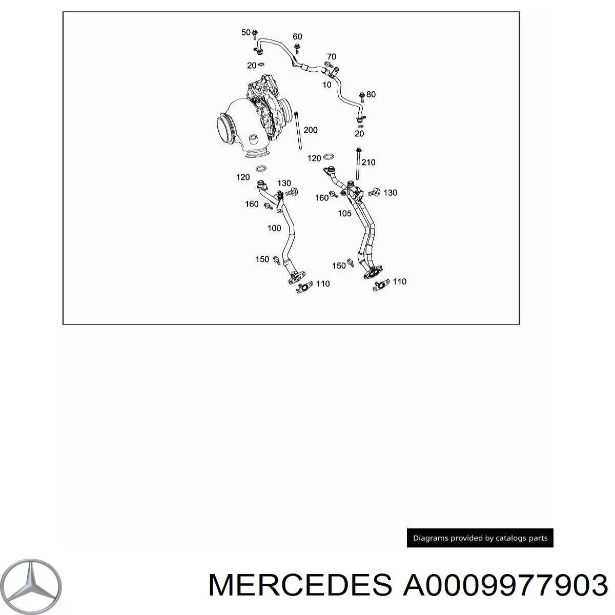 Uszczelka (pierścień) przewodu chłodzenia turbiny, zasilanie do Mercedes CLA (X118)