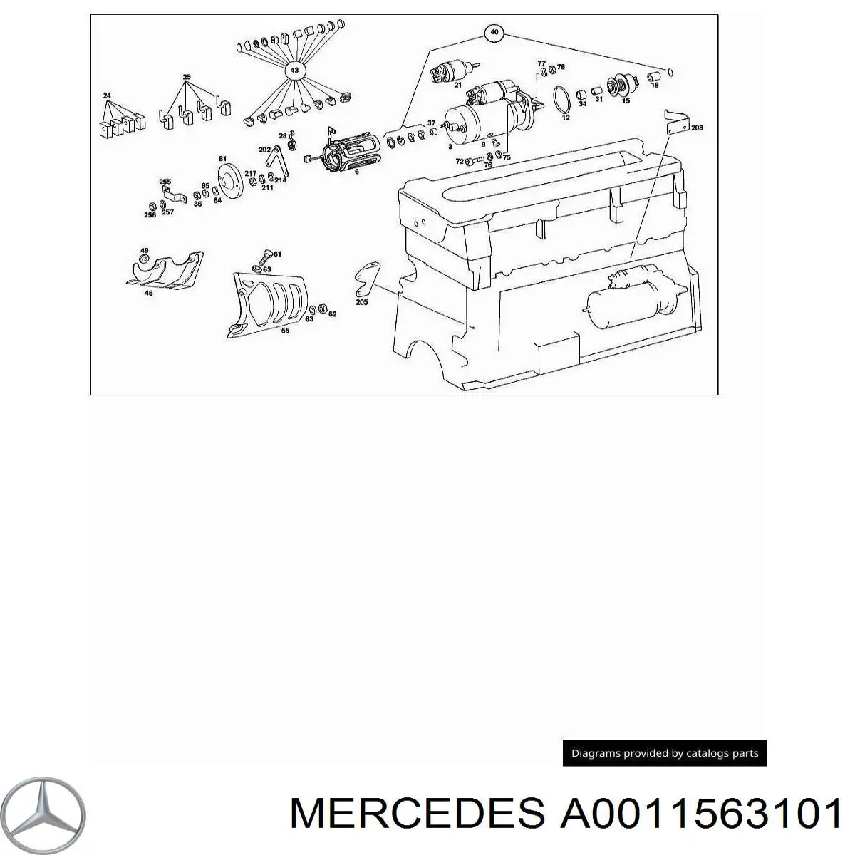 A0011563101 Mercedes kondensator prądnicy