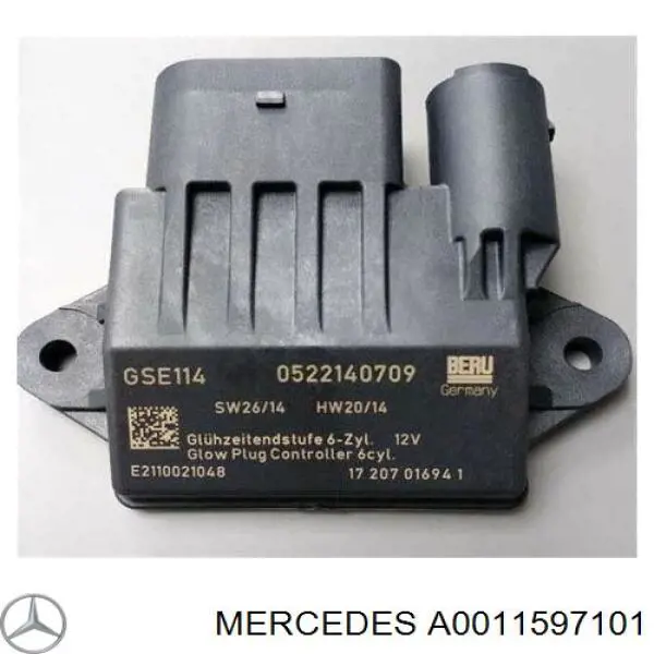 A0011597101 Mercedes Świeca żarowa