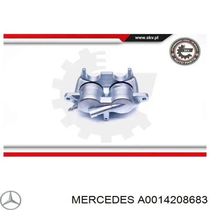 Do koszyka A0014208683 Mercedes Zacisk hamulcowy przedni lewy