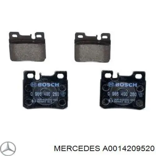 Okładziny (klocki) do hamulców tarczowych tylne Mercedes A0014209520 cena, od 17,12 USD