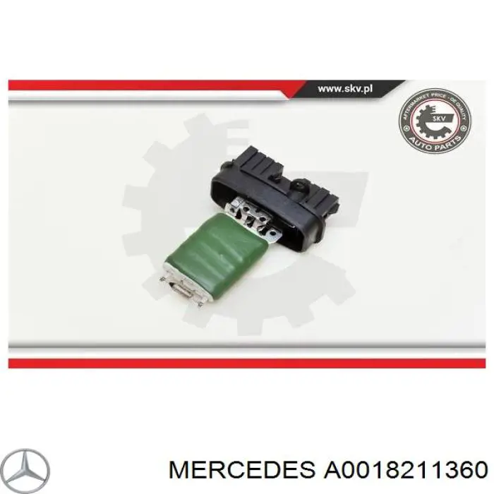 Rezystor wentylatora nagrzewnicy (ogrzewacza kabiny) Mercedes A0018211360 cena, od 16,40 USD