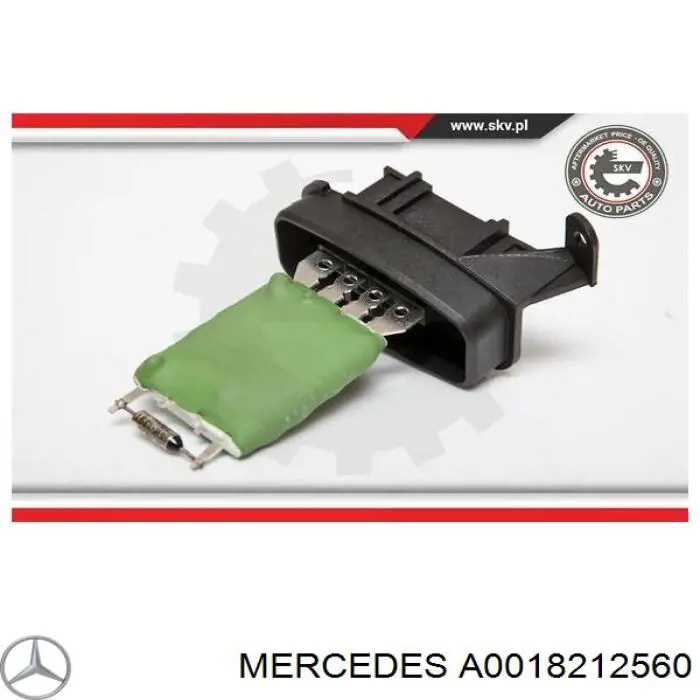 Rezystor wentylatora nagrzewnicy (ogrzewacza kabiny) Mercedes A0018212560 cena, od 16,11 USD