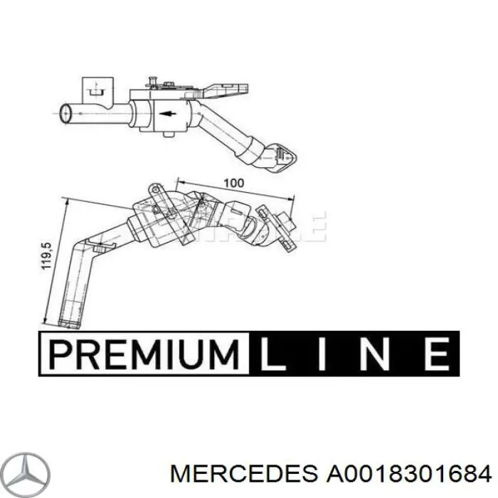 A0018301684 Mercedes Zawór nagrzewnicy (ogrzewacza)