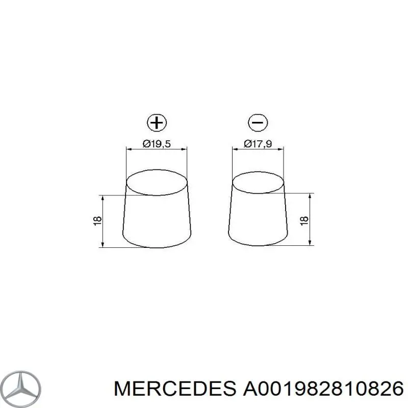 Bateria (akumulator) Mercedes A001982810826 cena, od 246,09 USD