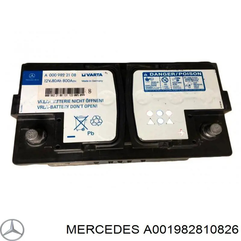 Bateria (akumulator) Mercedes A001982810826 cena, od 246,09 USD