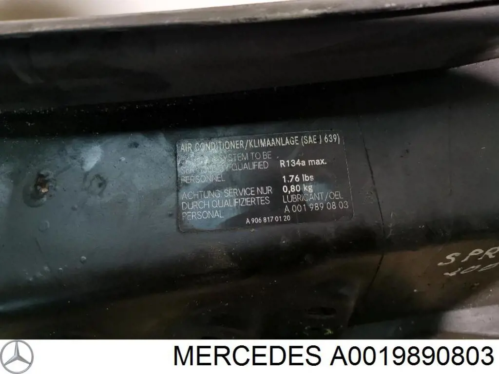 Olej do kompresora klimatyzacji Mercedes A0019890803 cena, od 29,00 USD