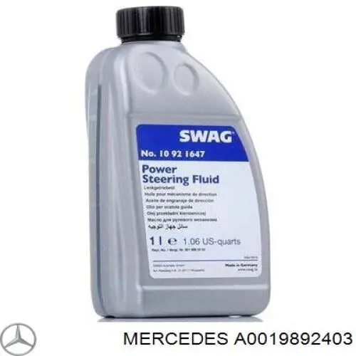 Do koszyka A0019892403 Mercedes Płyn hydraulicznego układu wspomagania