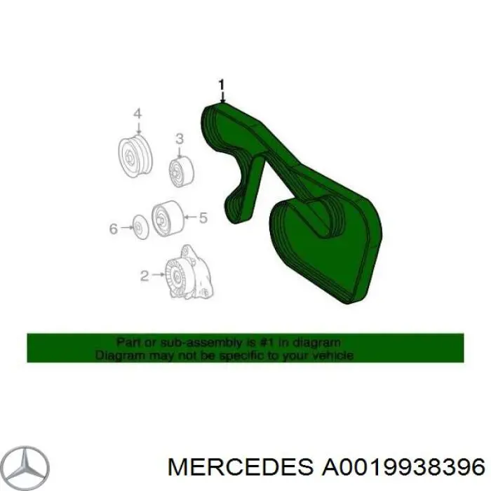 Do koszyka A0019938396 Mercedes Pas napędowy mechanizmów