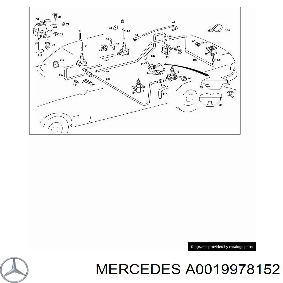 Króciec powietrza, przepływomierz Mercedes A0001581435 cena, od 39,66 USD
