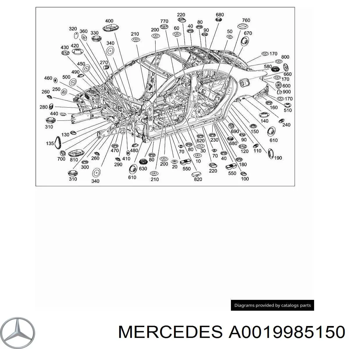 A0019985150 Mercedes Korek zbiornika spryskiwacza