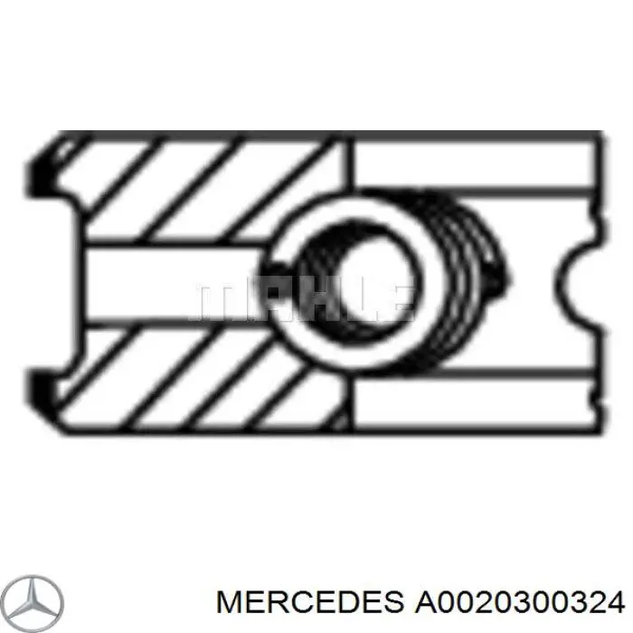 A0020300324 Mercedes pierścienie tłokowe na 1 cylinder, std.