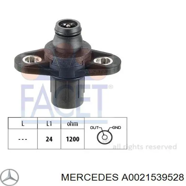 A0021539528 Mercedes Czujnik położenia wałka rozrządu