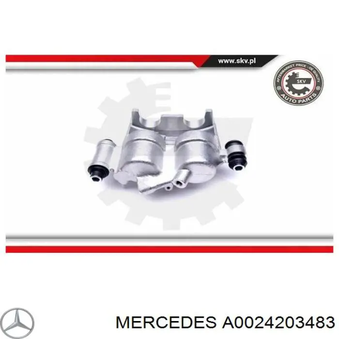 Do koszyka A0024203483 Mercedes Zacisk hamulcowy tylny lewy