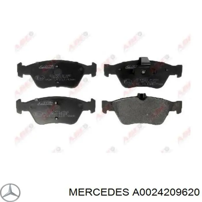 Klocki hamulcowe przednie tarczowe Mercedes A0024209620 cena, od 25,88 USD