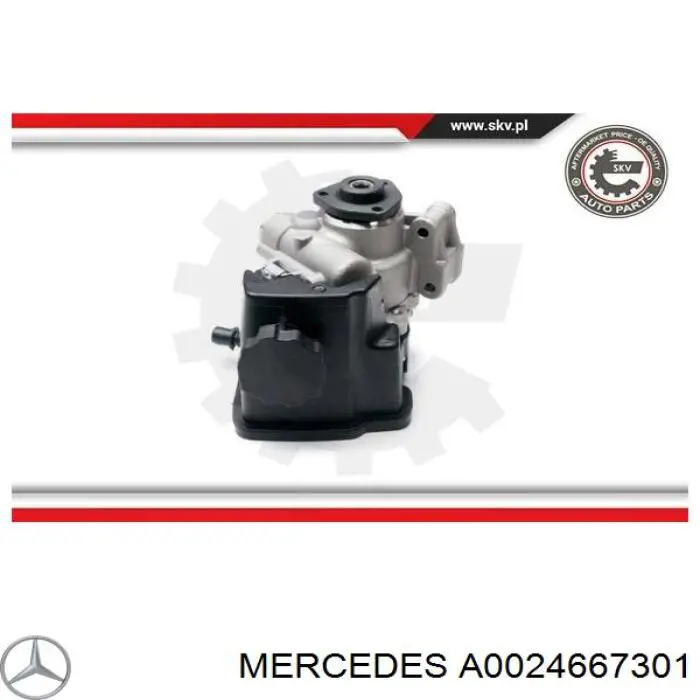 Do koszyka A0024667301 Mercedes Pompa wspomagania hydraulicznego kierownicy