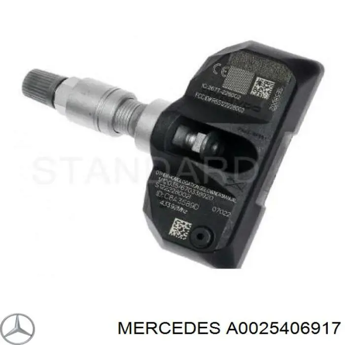 Czujnik ciśnienia w oponach A0025406917 Mercedes