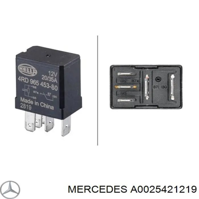A0025421219 Mercedes Elektryczne przekaźnik wielofunkcyjne