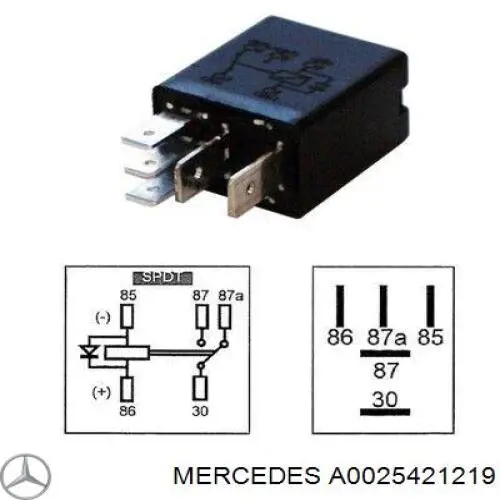 Elektryczne przekaźnik wielofunkcyjne Mercedes A0025421219 cena, od 6,13 USD