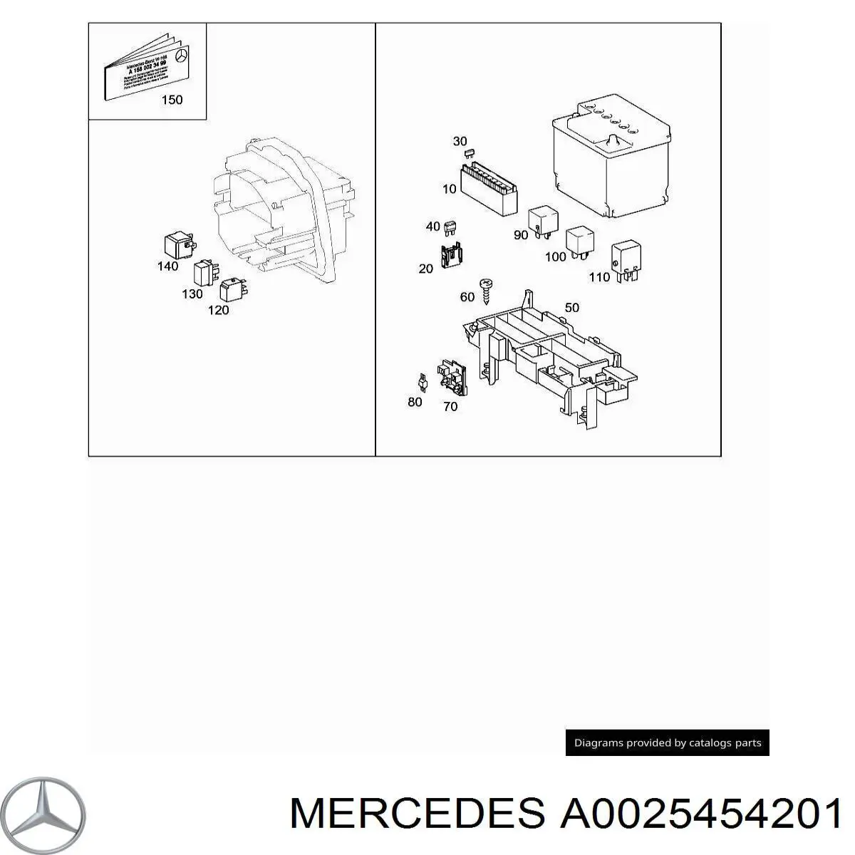 A0025454201 Mercedes Skrzynka bezpieczników