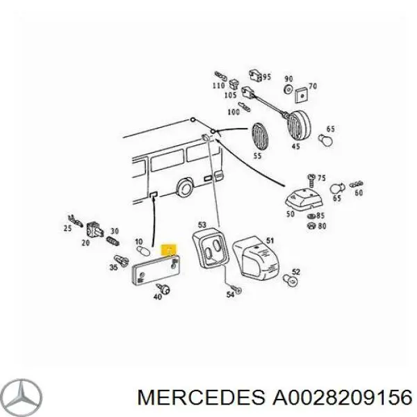 A0028209156 Mercedes Lampa pozycyjna (kierunkowskaz)