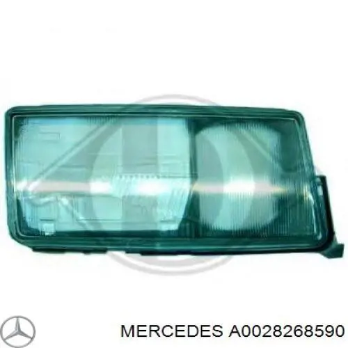 Szkło reflektora prawego do Mercedes C (W201)